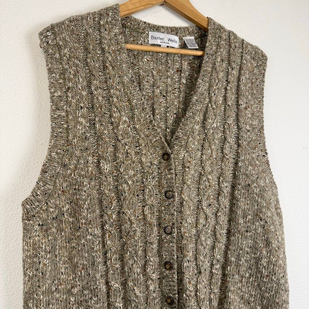 Vintage Baxter & Wells Wool Blend Sweater Vest Size 2X